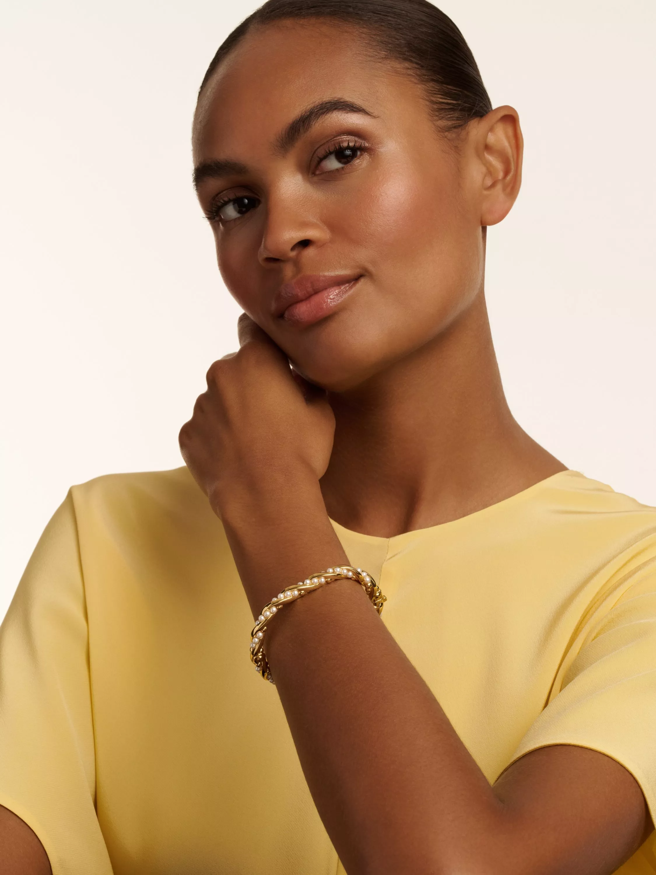 Ted Baker London Tilaa - Pulsera De Perlas Trenzadas Para Mujer (dorado/perla