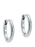 Ted Baker Crisele 14mm Logo Hoop Earrings, Silver