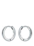 Ted Baker Crisele 14mm Logo Hoop Earrings, Silver