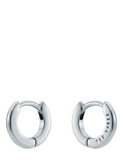 Ted Baker Crisete 10mm Logo Hoop Earrings - view 2, Silver