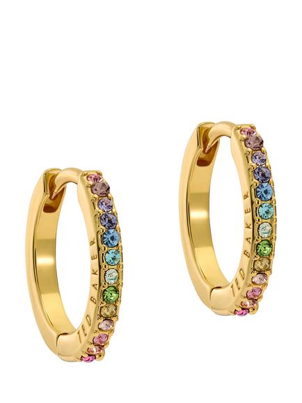 Ted Baker Heplie Crystal Hoop Earrings, Gold/Multi