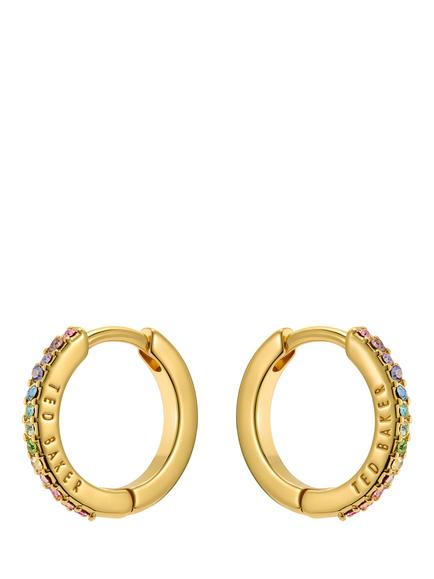 Ted Baker Heplie Crystal Hoop Earrings - view 2, Gold/Multi