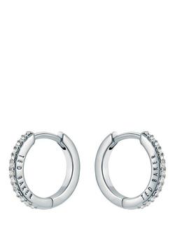Ted Baker Heplie Crystal Hoop Earrings, Silver
