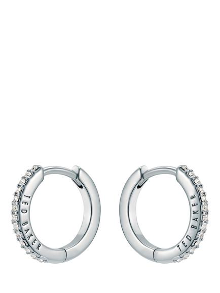 Ted Baker Heplie Crystal Hoop Earrings, Silver