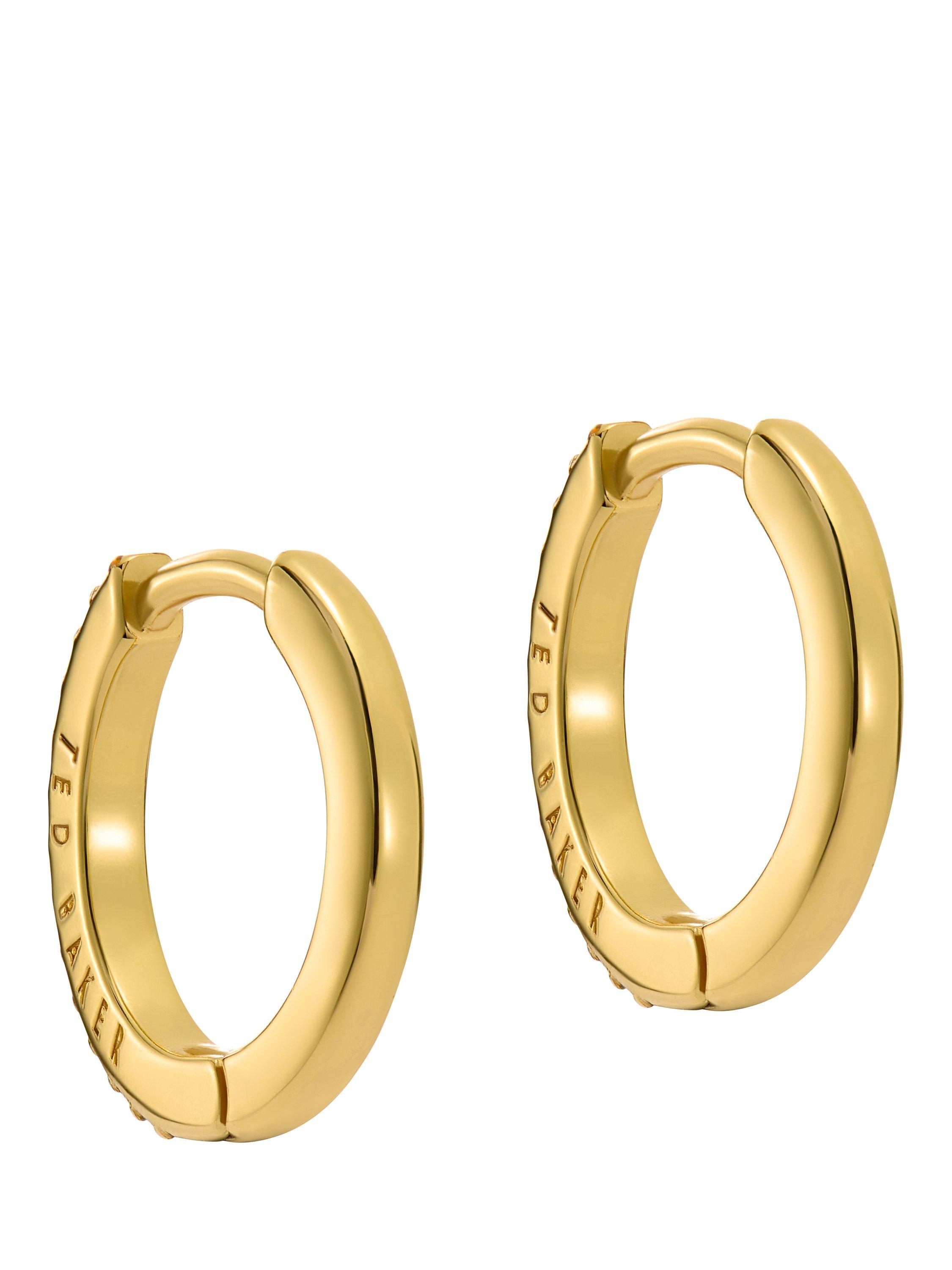 Product image 4 of 5, which shows Ted Baker Heplie Crystal Hoop Earrings, Gold