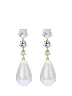 Ted Baker Pearsti Statement Crystal Bead Drop Earrings, Gold, Gold Tone