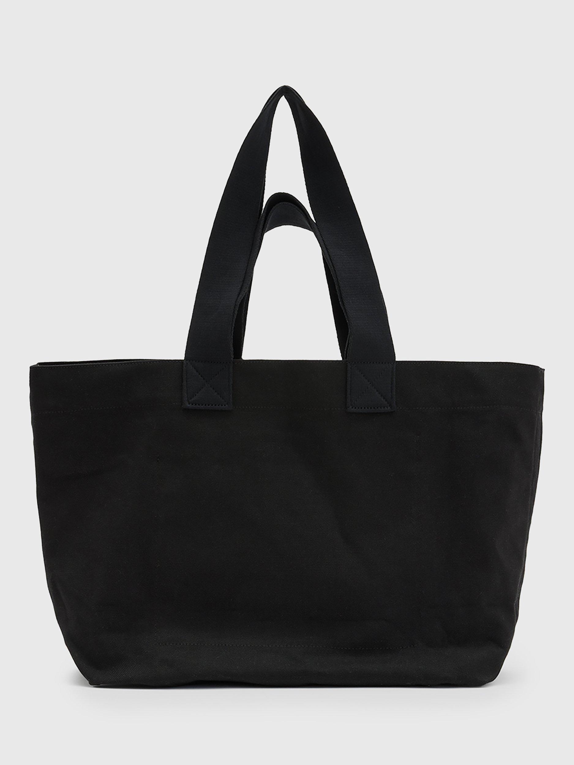 Product image 7 of 7, which shows AllSaints Ali Canvas East/West Tote Bag, Black