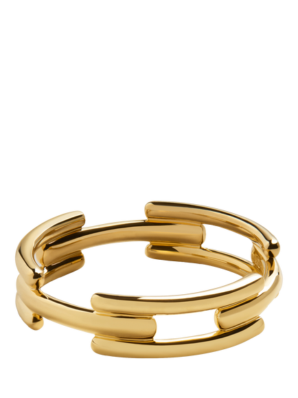 Monica Vinader Signature Link Stacking Ring, Gold, Gold