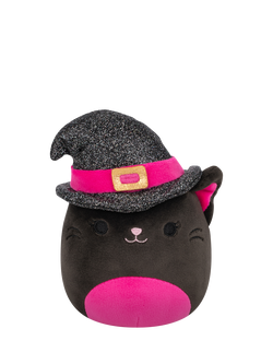 Squishmallows Catarina the Black Hat with Witch Hat Halloween 7.5" Plush Soft Toy, Multi