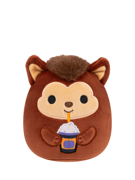 Squishmallows Wade the Brown Werewolf Holding Frappe Halloween 7.5" Plush Soft Toy, Multi