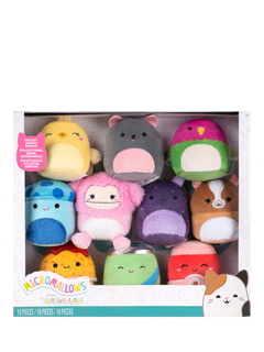 Micromallows Squishmallows Micromallows Plush Toy, Pack of 10