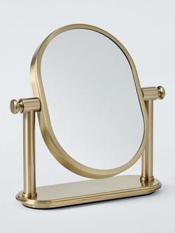John Lewis Heritage Pedestal Swivel Mirror, Brass, 