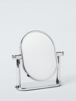John Lewis Heritage Freestanding Oval Mirror, Chrome, 