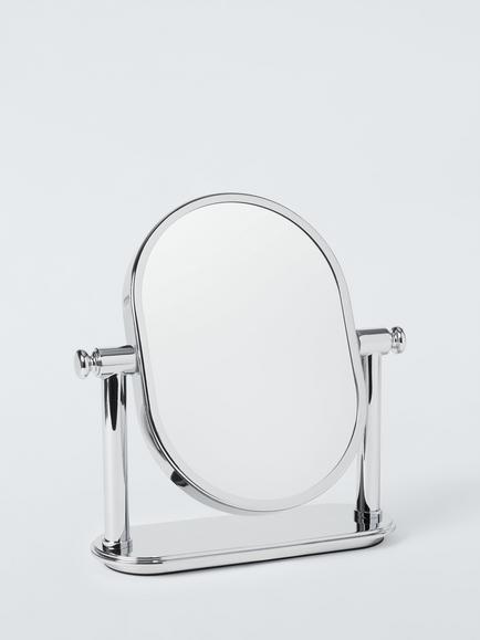 John Lewis Heritage Freestanding Oval Mirror, Chrome, 