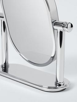 John Lewis Heritage Freestanding Oval Mirror, Chrome - view 2, 