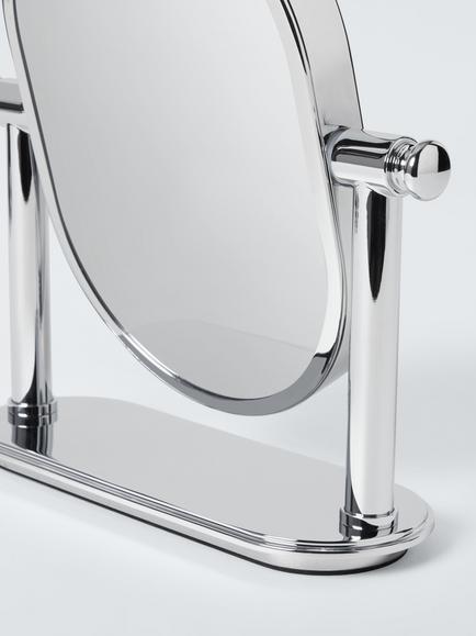 John Lewis Heritage Freestanding Oval Mirror, Chrome - view 2, 