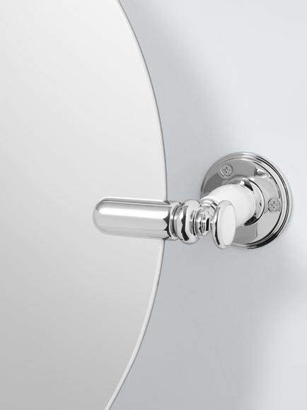 John Lewis Legacy Bathroom Mirror, White/Chrome - view 2, 