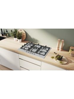 Bosch Series 4 PGQ7B5K90 75cm Gas Hob, Stainless Steel - view 2, Stainless Steel