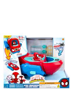 Spidey And His Amazing Friends Marvel Transforming Web Wave Cruiser, Multi