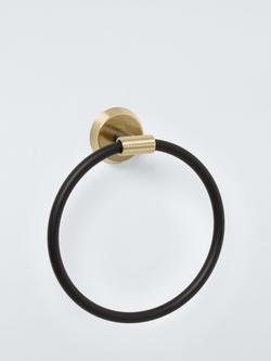 John Lewis Elegance Towel Ring, Black, 