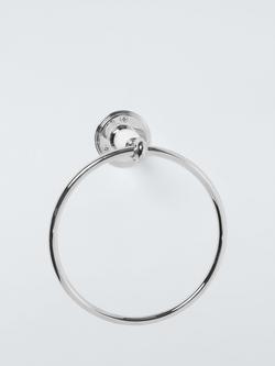John Lewis Legacy Towel Ring, White/Chrome, 