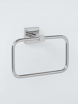 John Lewis Prism Towel Ring, Chrome, 