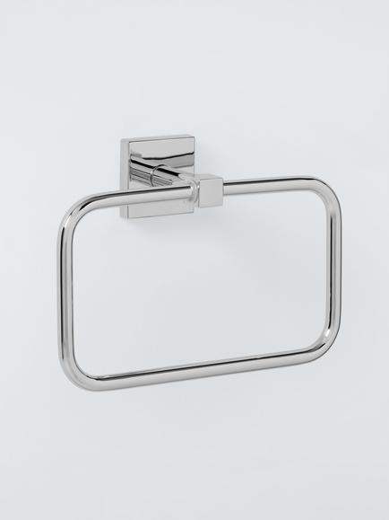 John Lewis Prism Towel Ring, Chrome, 