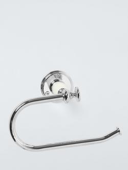 John Lewis Legacy Swing Toilet Roll Holder, White/Chrome, 