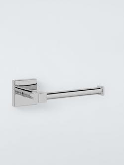 John Lewis Prism Straight Arm Toilet Roll Holder, Chrome, 