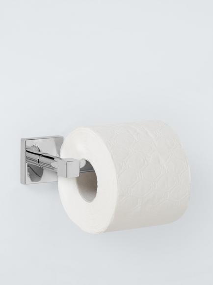 John Lewis Prism Straight Arm Toilet Roll Holder, Chrome - view 2, 