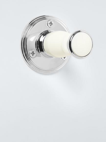 John Lewis Legacy Robe Hook, White/Chrome, 