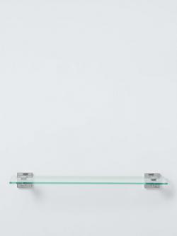 John Lewis Prism Bathroom Shelf, Glass/Chrome, 
