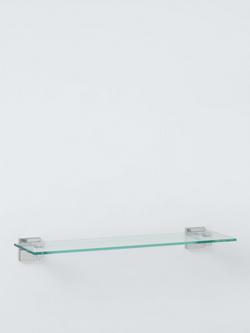 John Lewis Prism Bathroom Shelf, Glass/Chrome - view 2, 