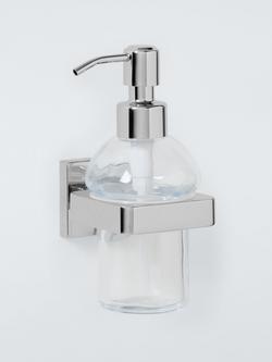 John Lewis Prism Soap Dispenser, Glass/Chrome, 