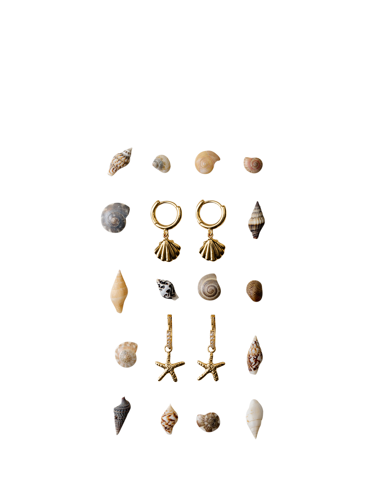 Product image 2 of 2, which shows Orelia Starfish and Pearl Micro Hoop Earrings, Gold