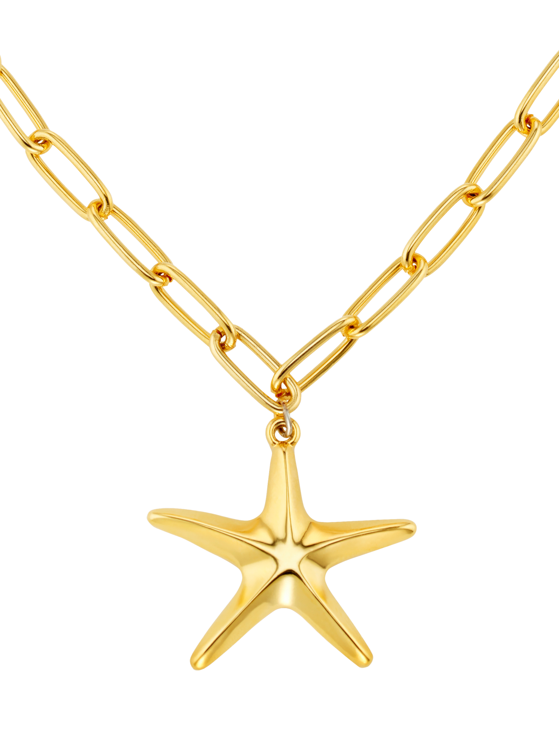 Product image 2 of 4, which shows Orelia Statement Starfish Pendant Necklace, Gold