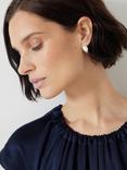 HUSH Teardrop Earrings, Gold, Silver