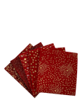 John Louden Stars Fat Quarter Fabrics, Pack of 5, Red