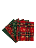 John Louden Tartan & Trinkets Fat Quarter Fabrics, Pack of 5, Multi
