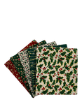 John Louden Timeless Christmas Fat Quarter Fabrics, Pack of 5, Multi