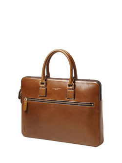 Aspinal of London Connaught Folio Leather Briefcase - view 2, English Tan