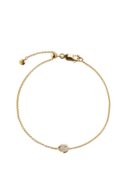 Monica Vinader Lab Grown Pear Diamond Chain Bracelet, Gold, Gold