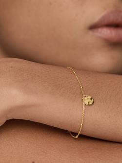 Monica Vinader Siren Pendant Chain Bracelet, Gold - view 2, Gold