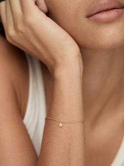 Monica Vinader Siren Muse Station Chain Bracelet, Gold - view 2, Gold