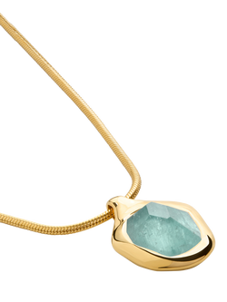 Monica Vinader Odyssey Gemstone Necklace, Gold/Blue, Gold/Blue