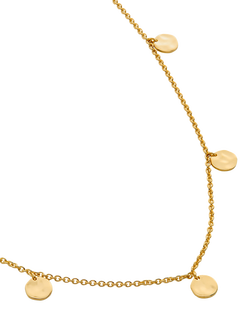 Monica Vinader Siren Disc Charm Necklace, Gold, Gold