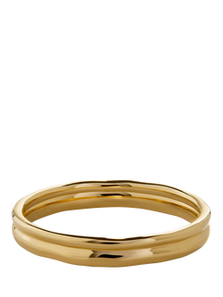 Monica Vinader Siren Muse Stacked Ring, Gold, Gold