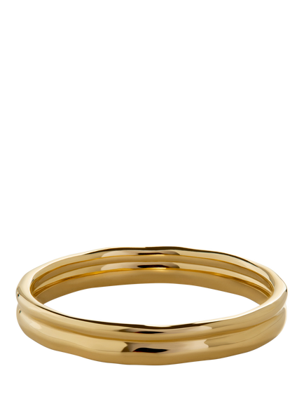 Monica Vinader MV Siren™ Muse Stacked Ring, Gold, Gold
