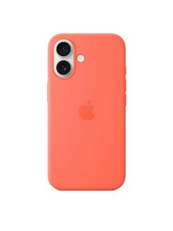 Apple iPhone 16 Silicone Case with MagSafe, Tangerine