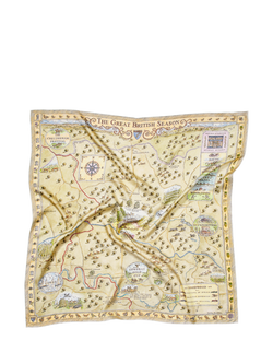 Aspinal of London Great British Season Silk Scarf, Multi - view 2, Multi